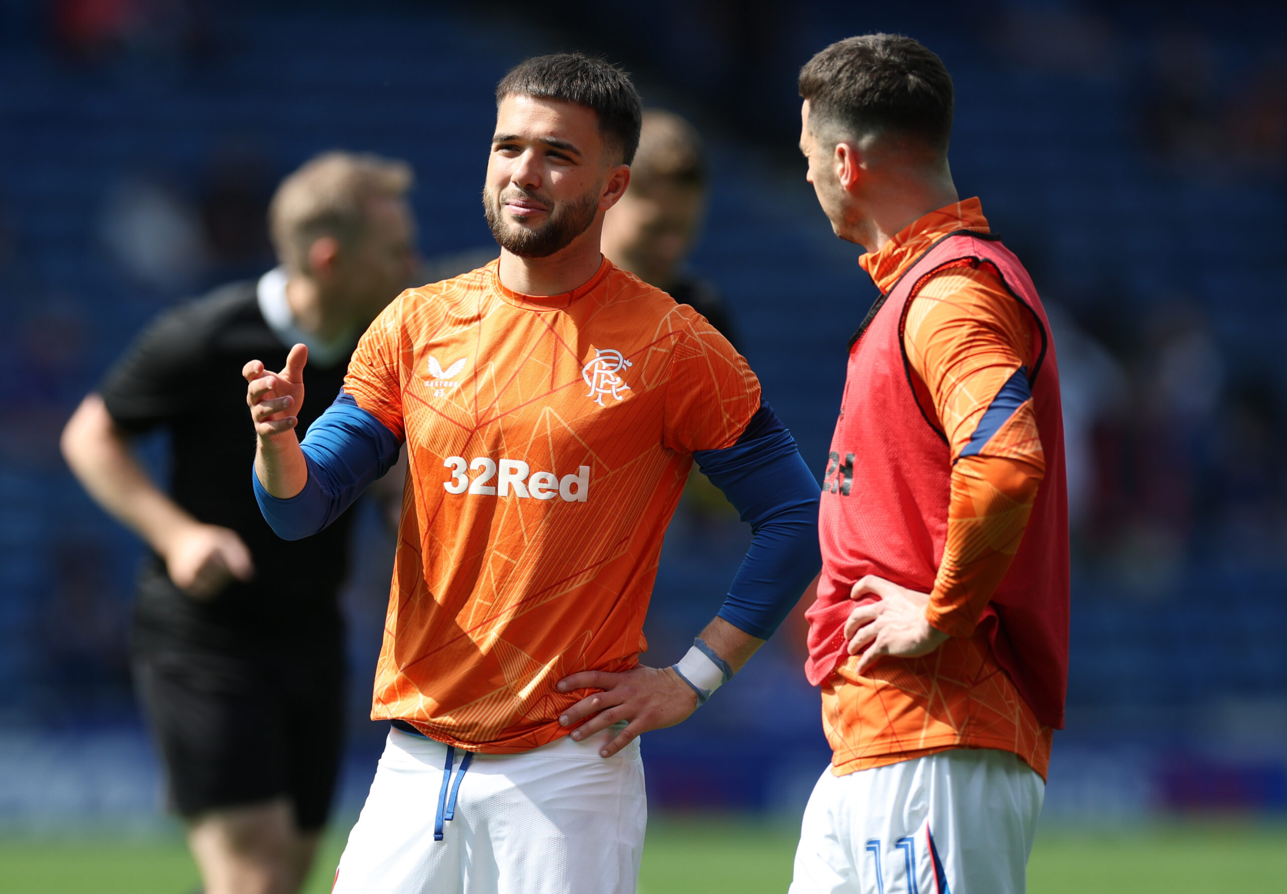 Rangers midfielder Raskin before Aberdeen game