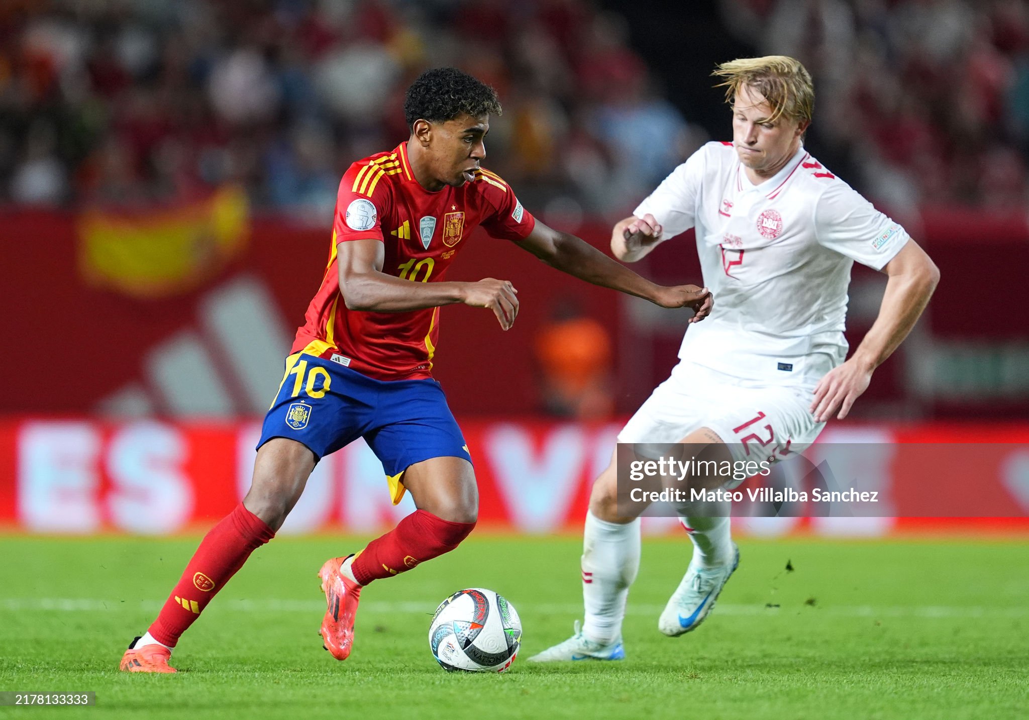 Celtic target Dolberg in action against Spain