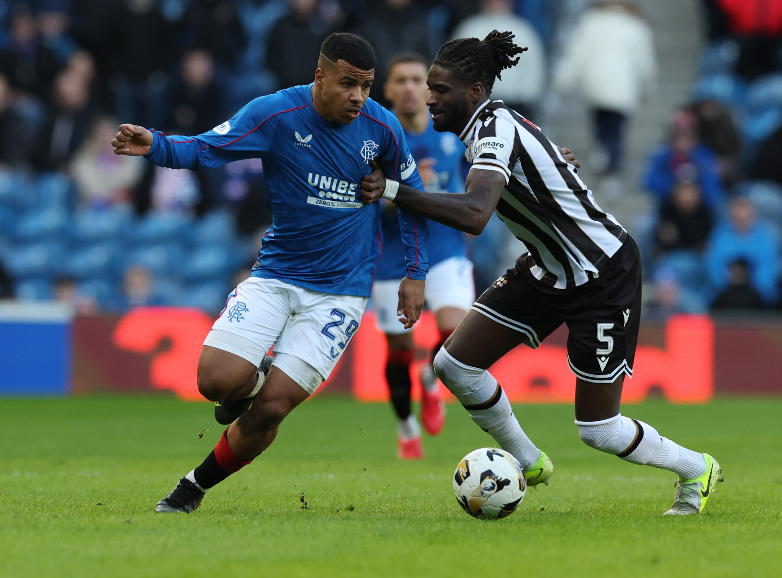 Rangers attacker Hamza Igamane in action against St Mirren