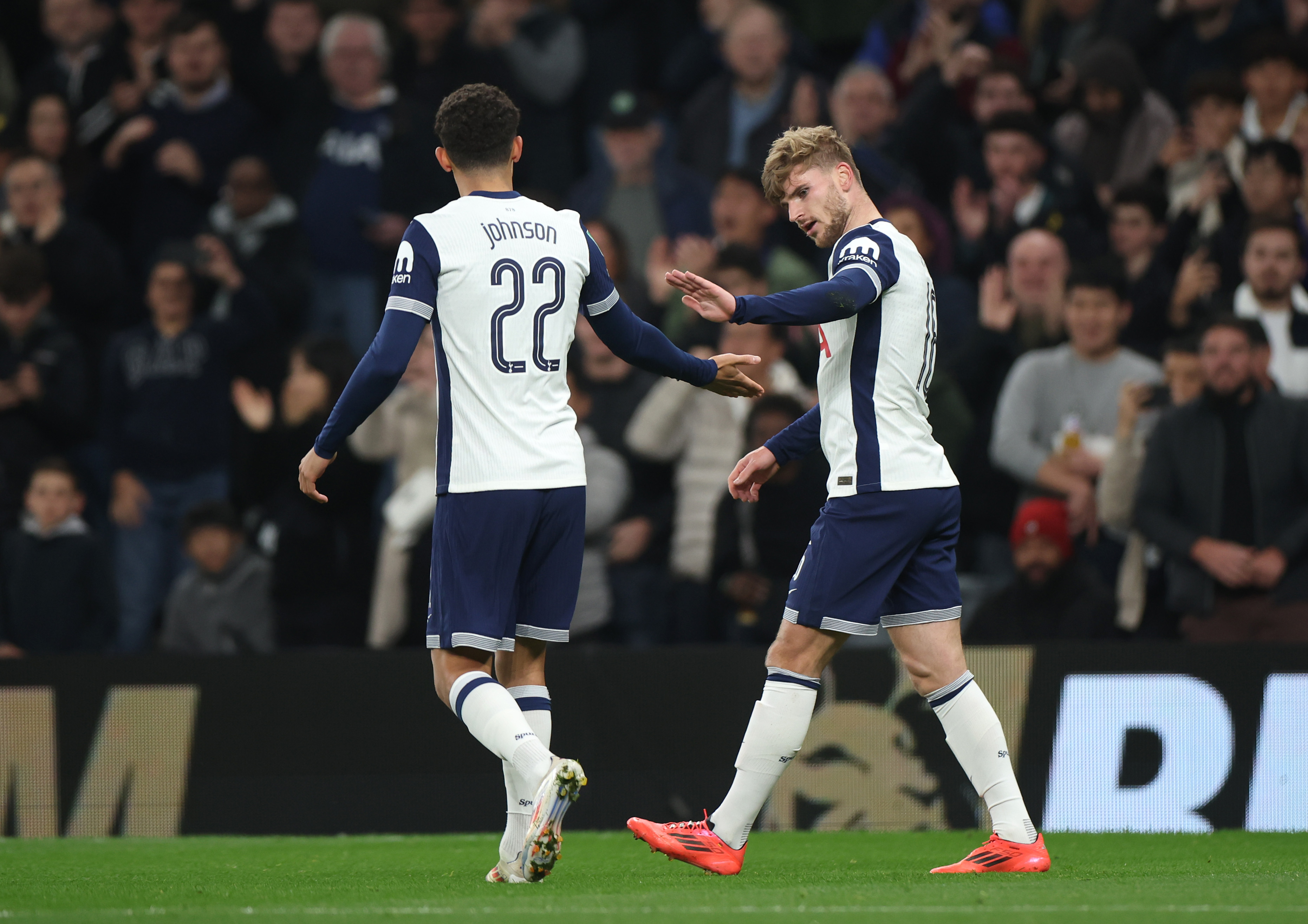 Leeds United target Werner in action for Spurs