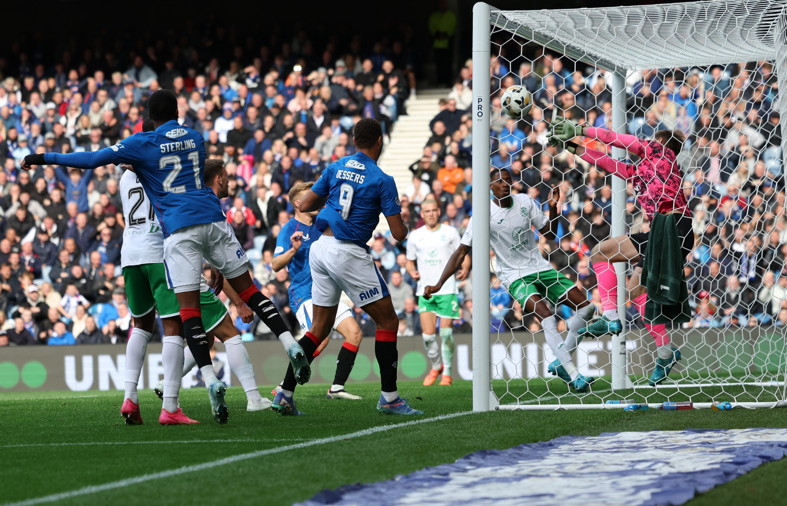 Rangers in action against Hibs