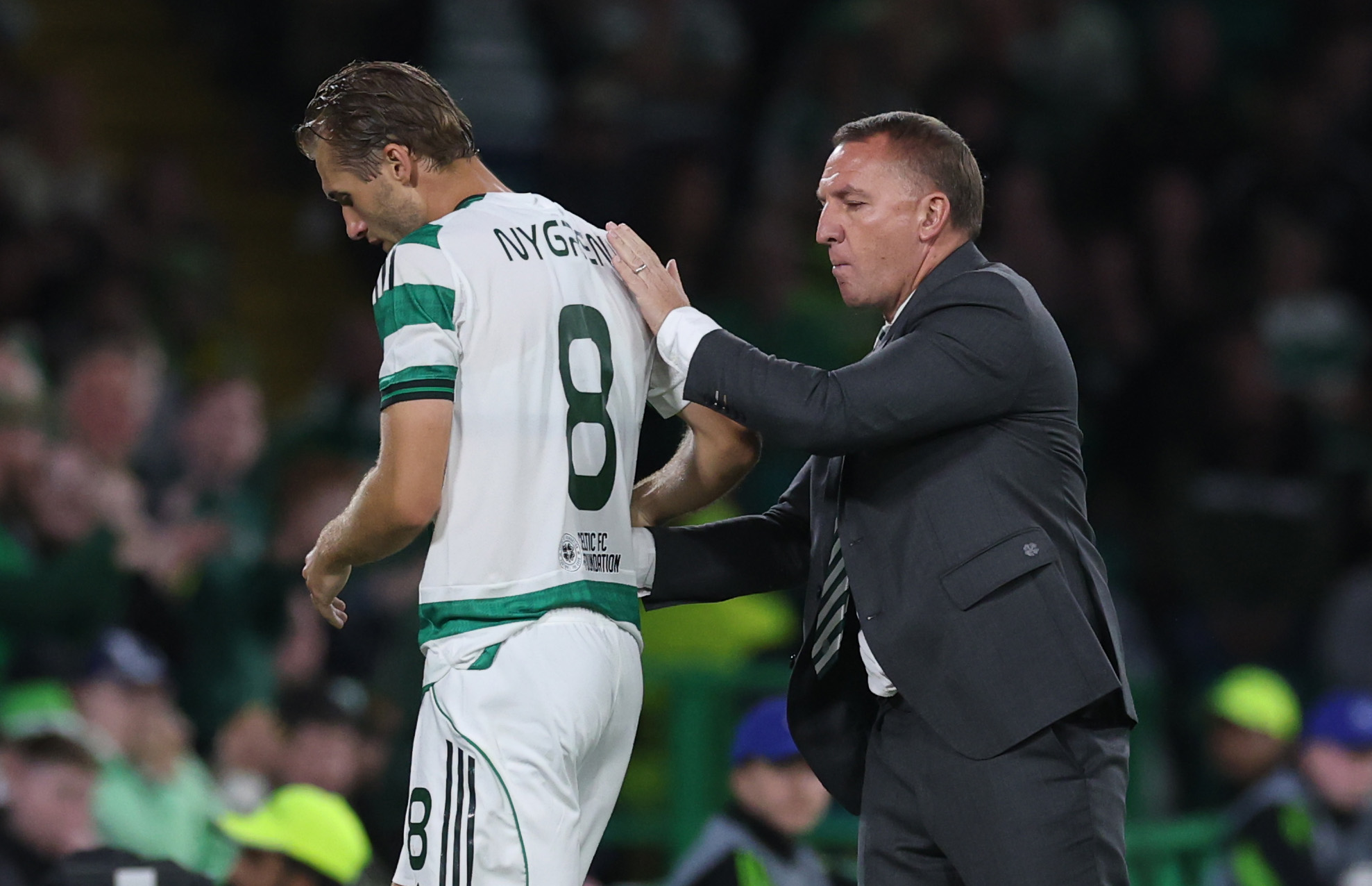 Celtic boss Rodgers with Nygren