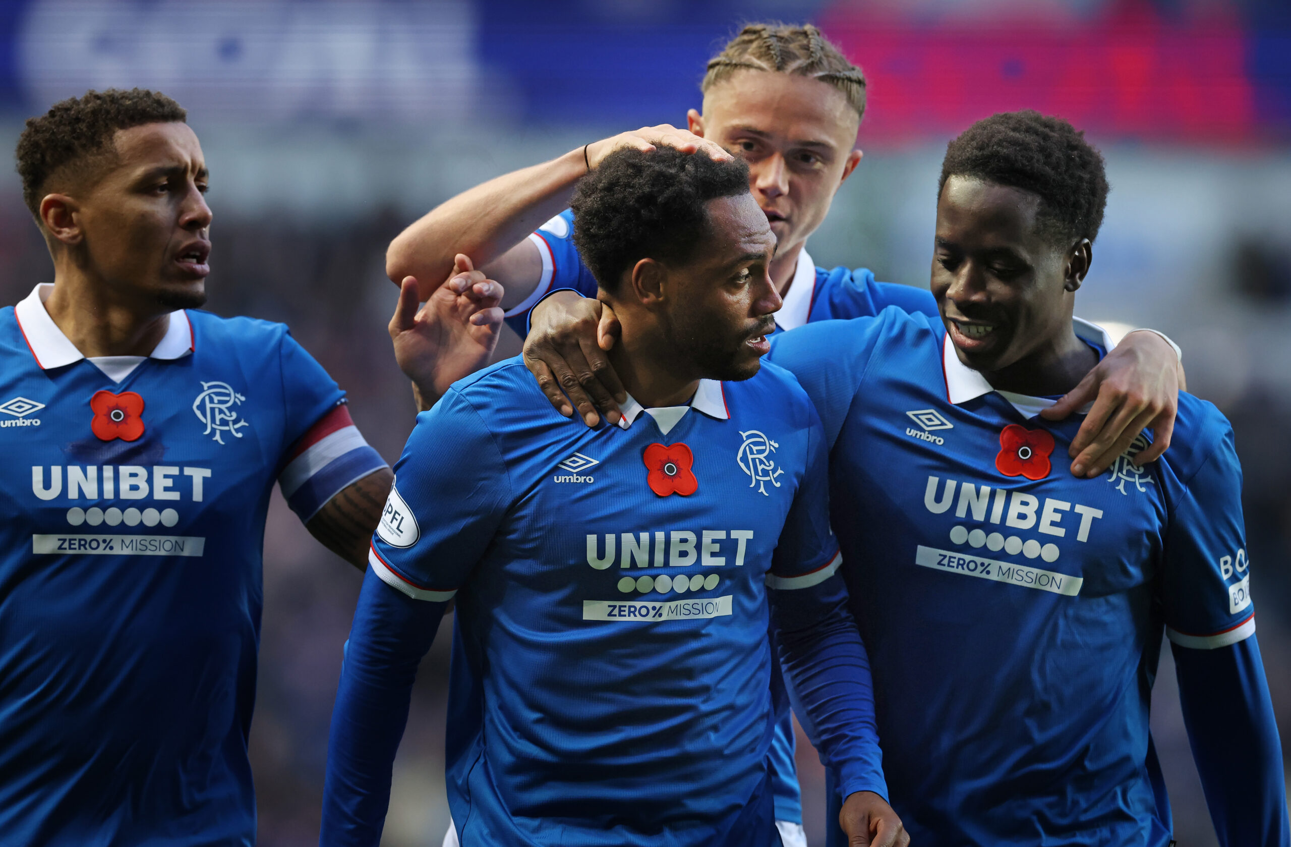 Rangers forward Danilo celebrates his goal
