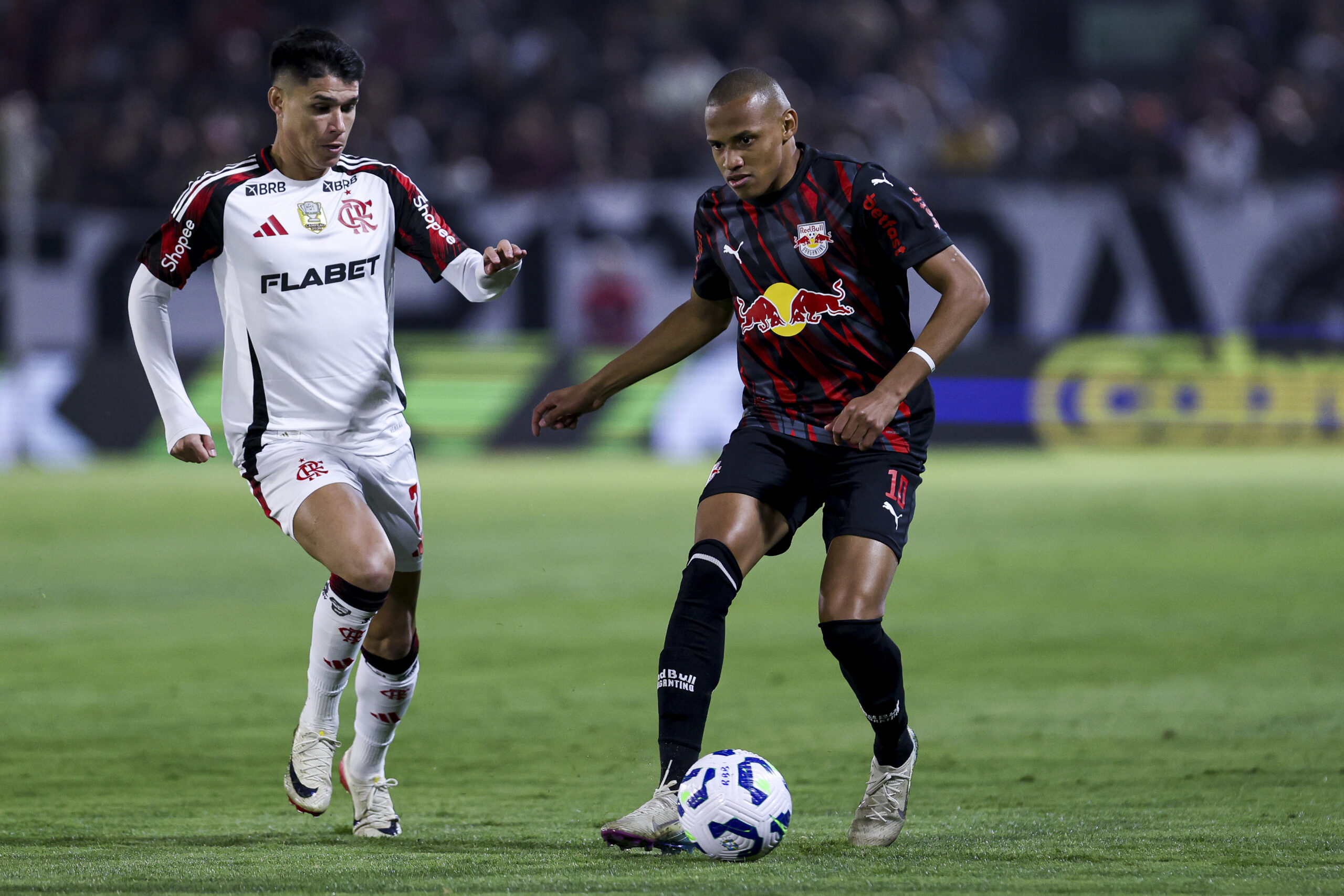 Leeds United target Jhon Jhon in action for Red Bull Bragantino