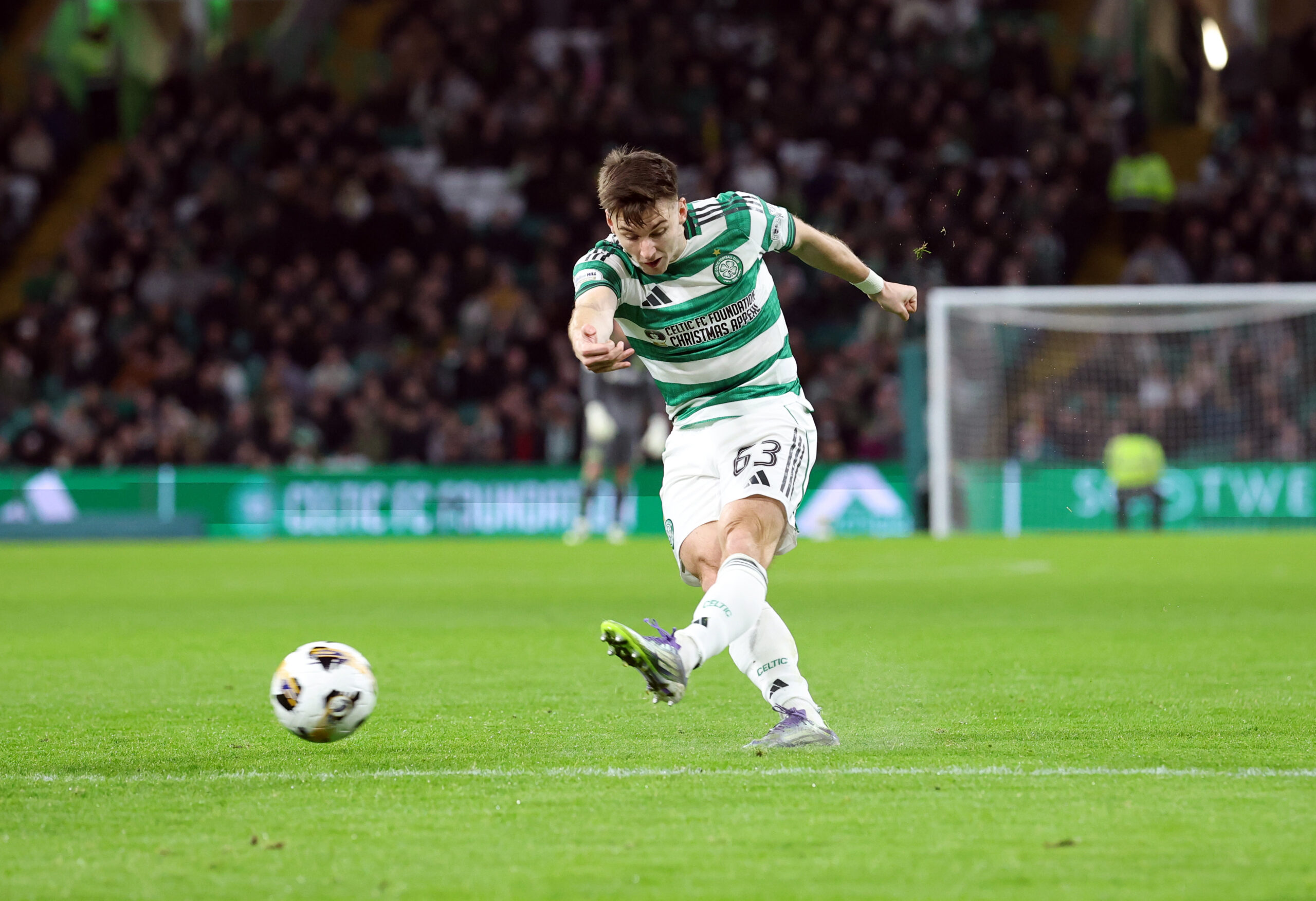 Celtic left-back Tierney in action against Killie