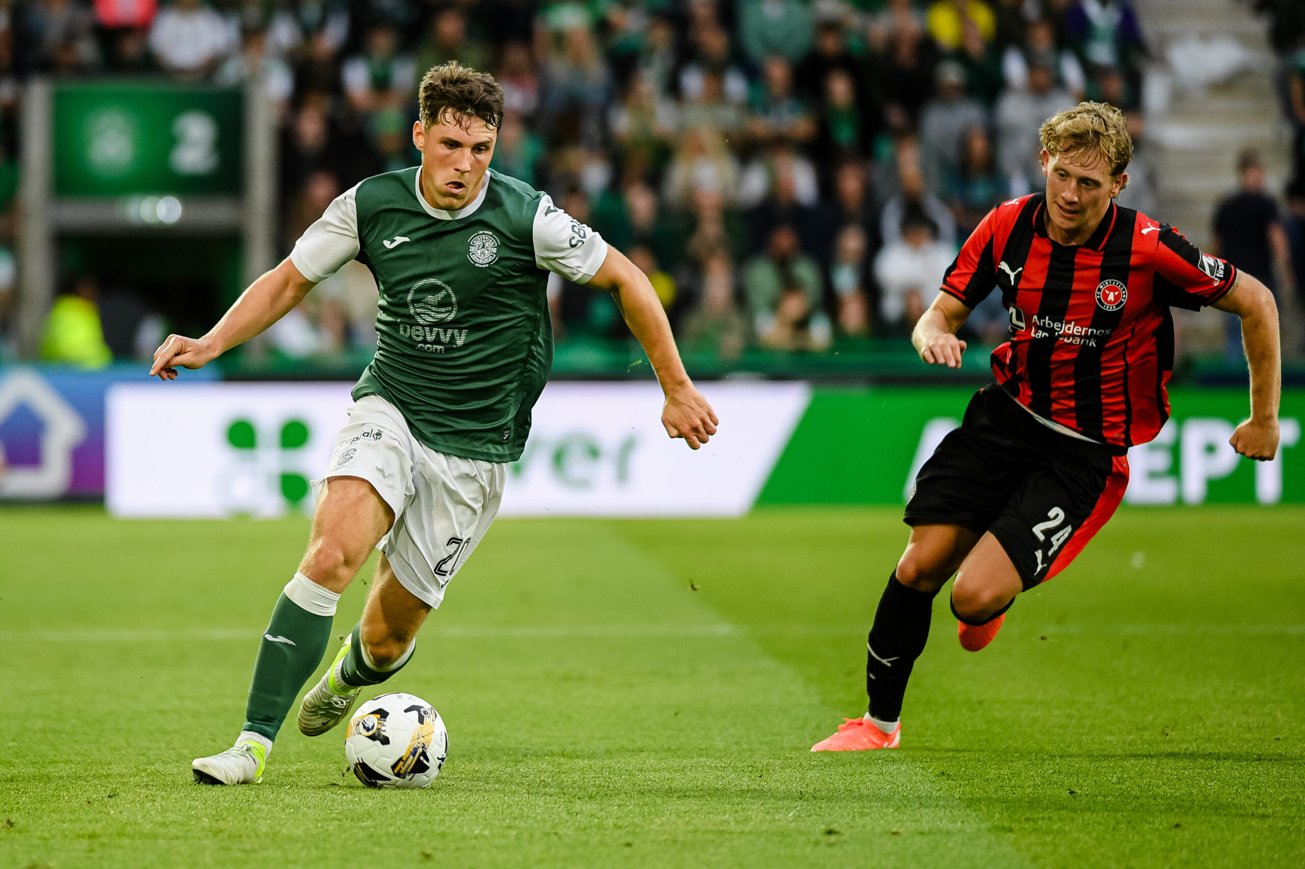 Celtic target Mulligan in action against Midtjylland