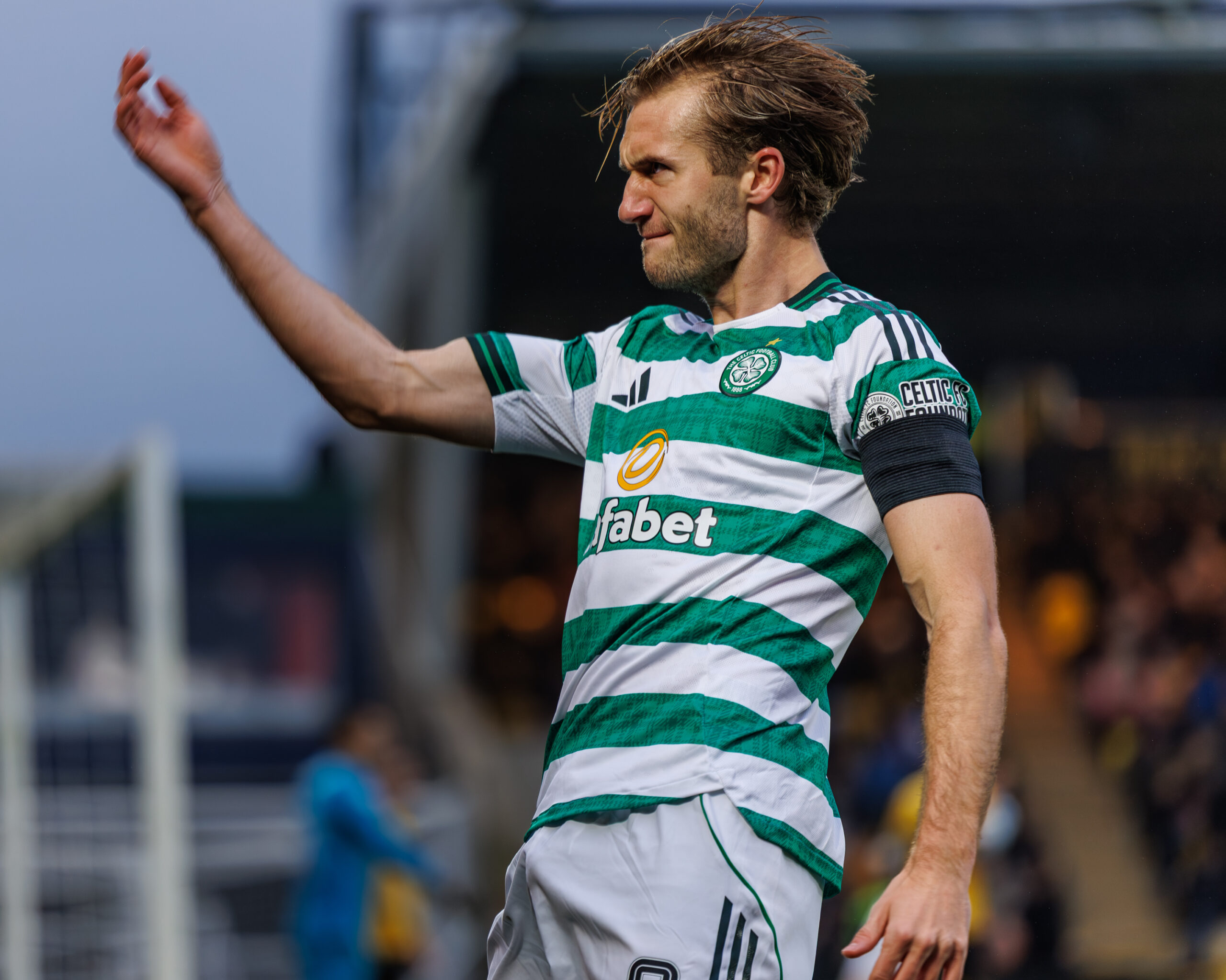 Celtic star Nygren celebrates his goal