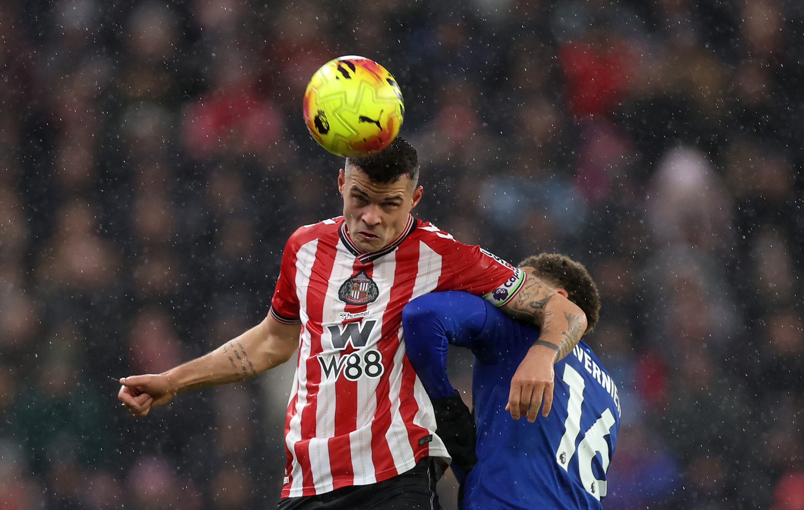Sunderland skipper Xhaka in action against Bournemouth