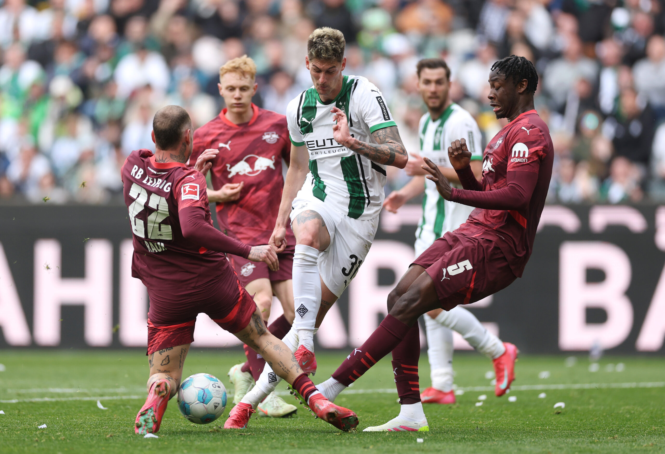 Celtic target Tomas Cvancara in action against RB Leipzig