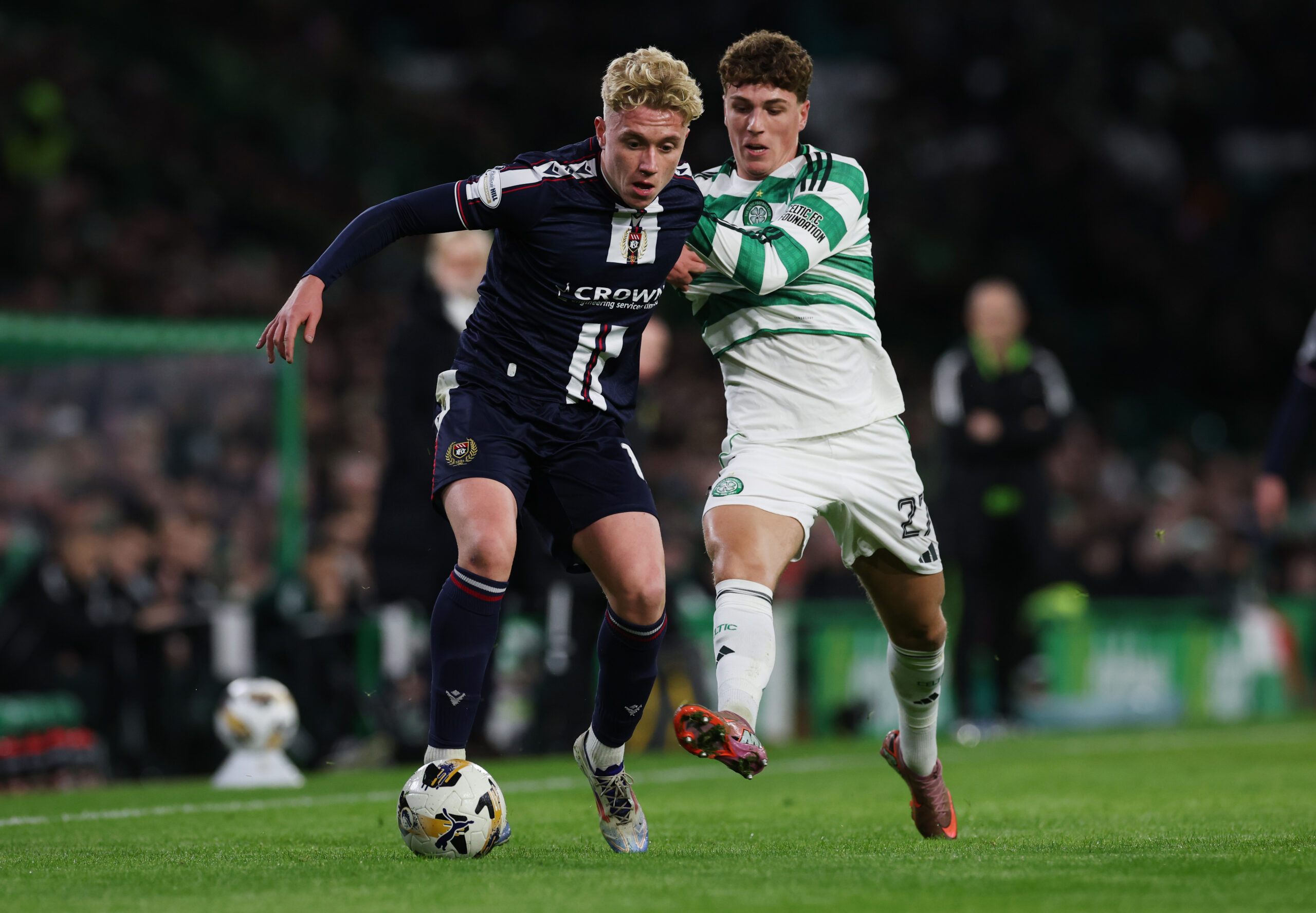 Celtic midfielder McGowan in action against Dundee