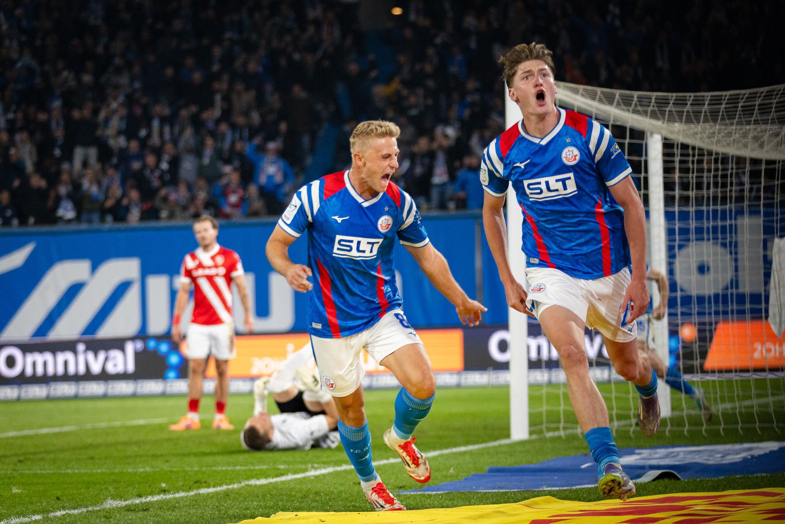 Rangers target Naderi celebrates his goal against Hansa Rostock