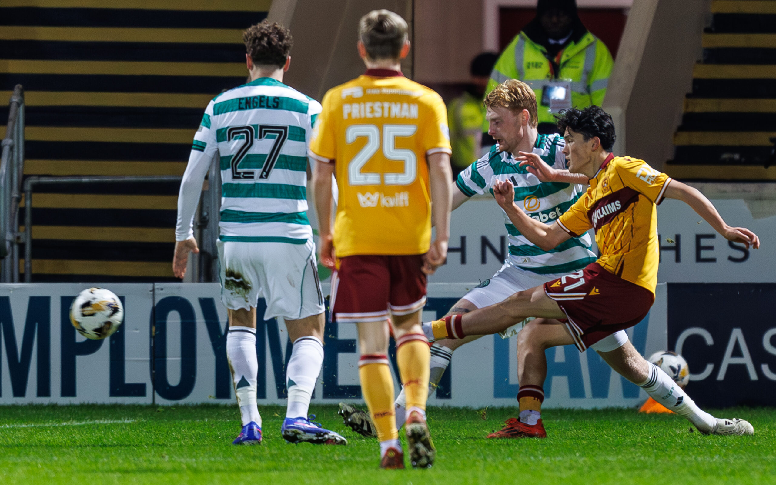 Celtic in action against Motherwell