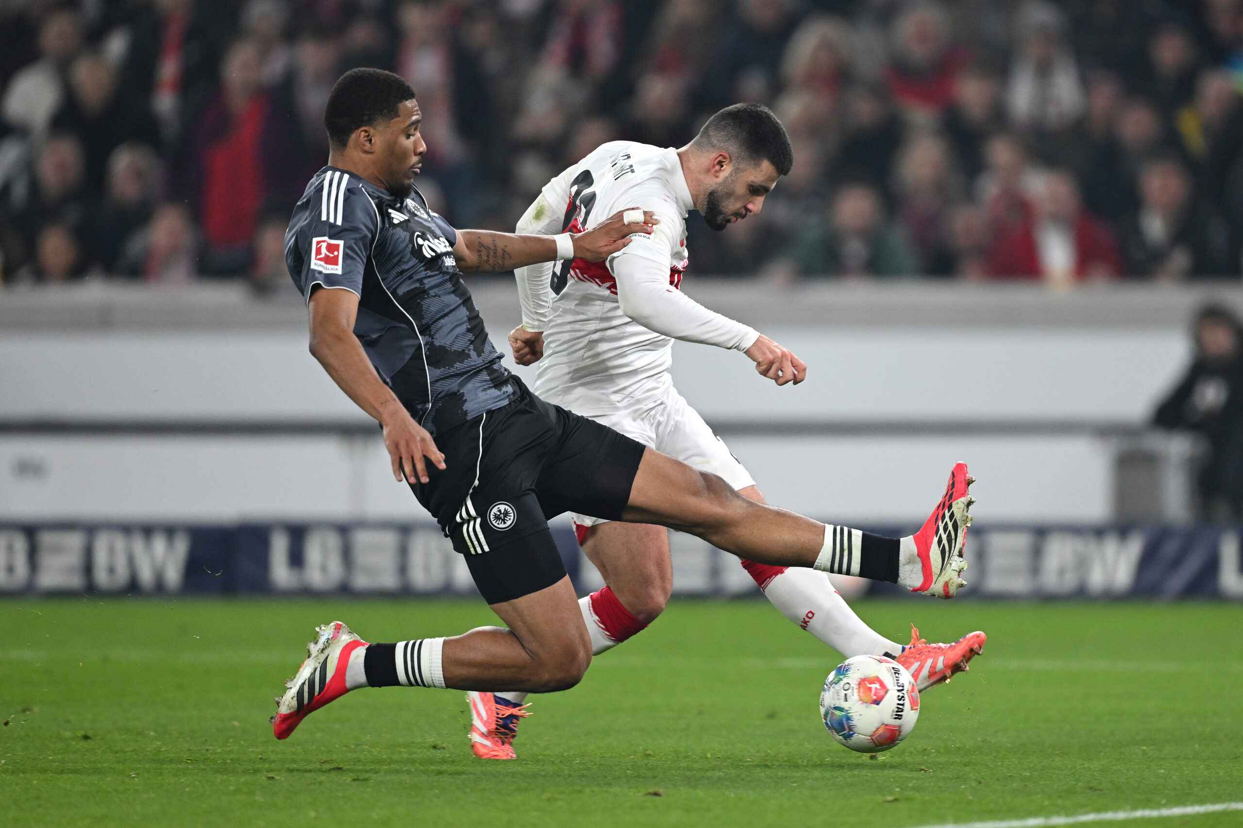 Celtic target Amenda in action against Stuttgart