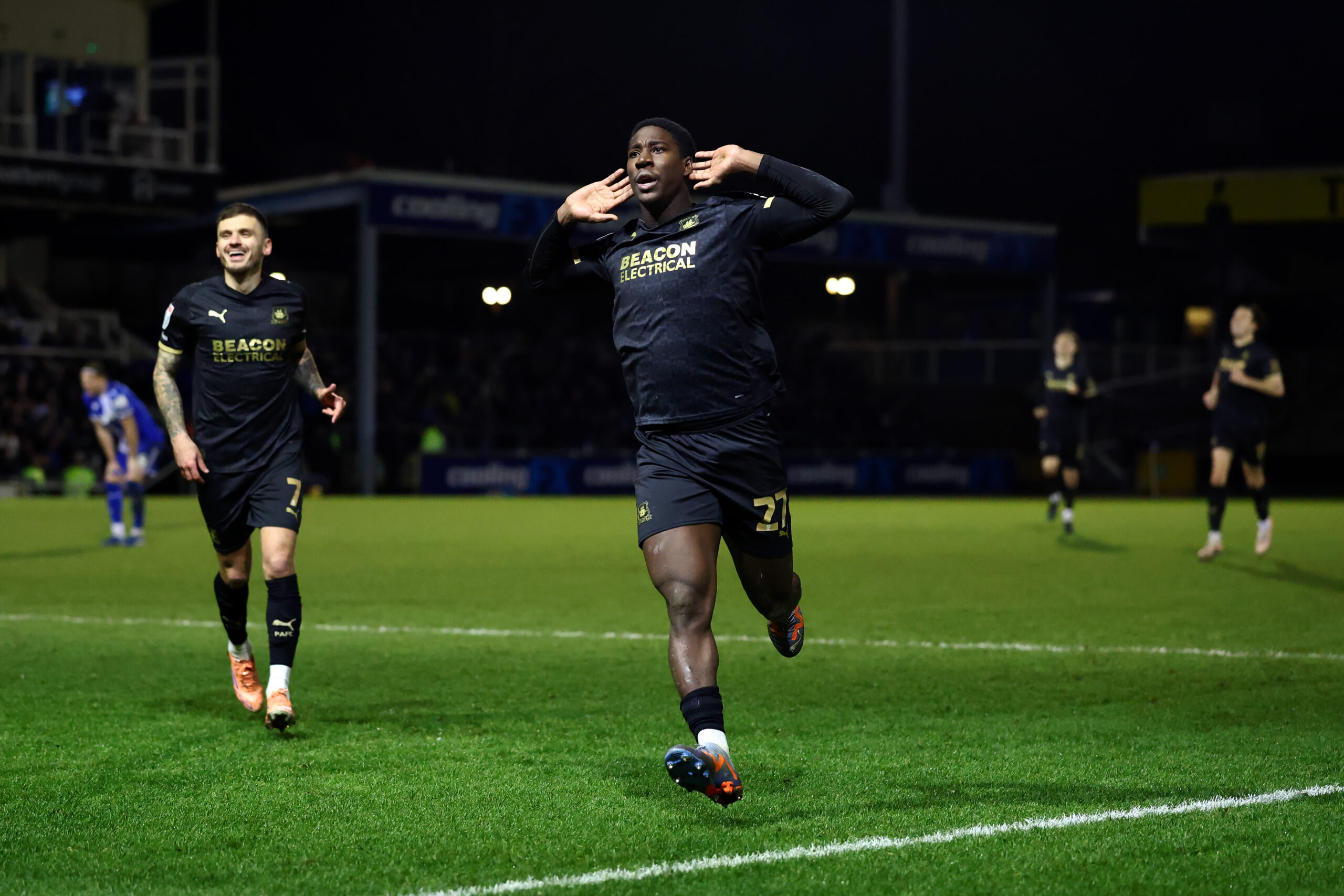 Celtic target Pepple celebrates his goal