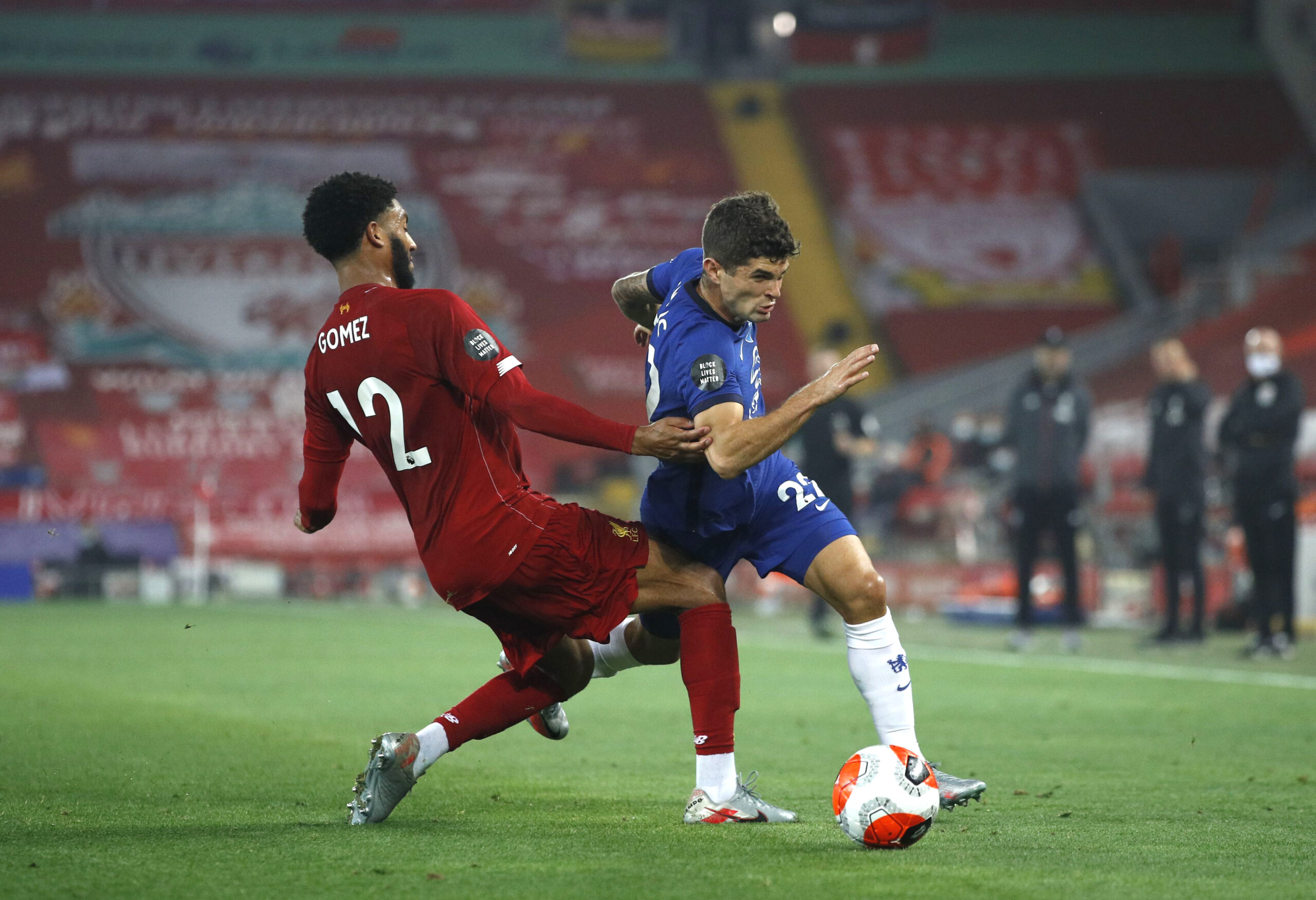 Pulisic in action against Liverpool