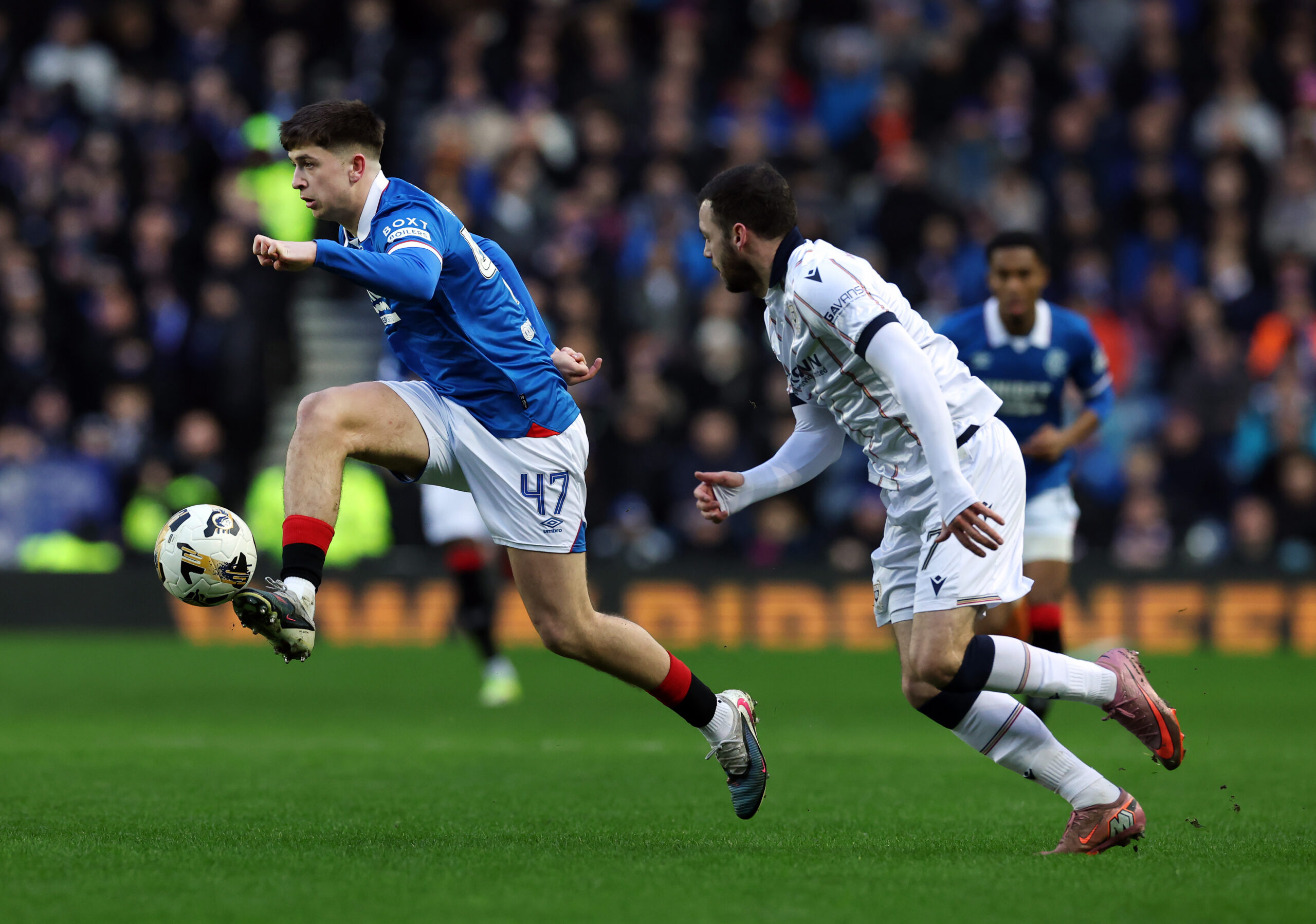 Moore in action for Rangers