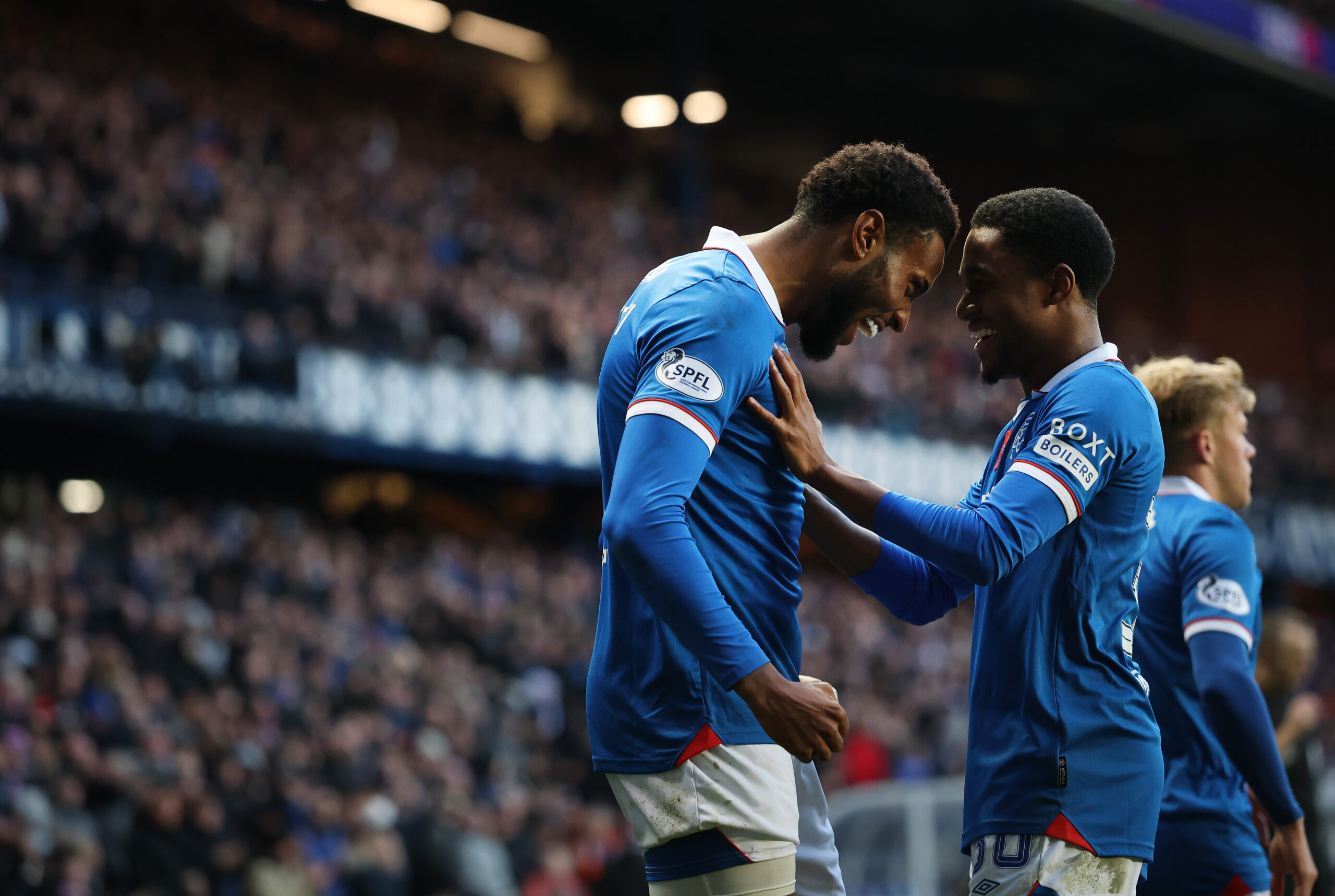 Rangers striker Chermiti celebrates his goal against Kilmarnock