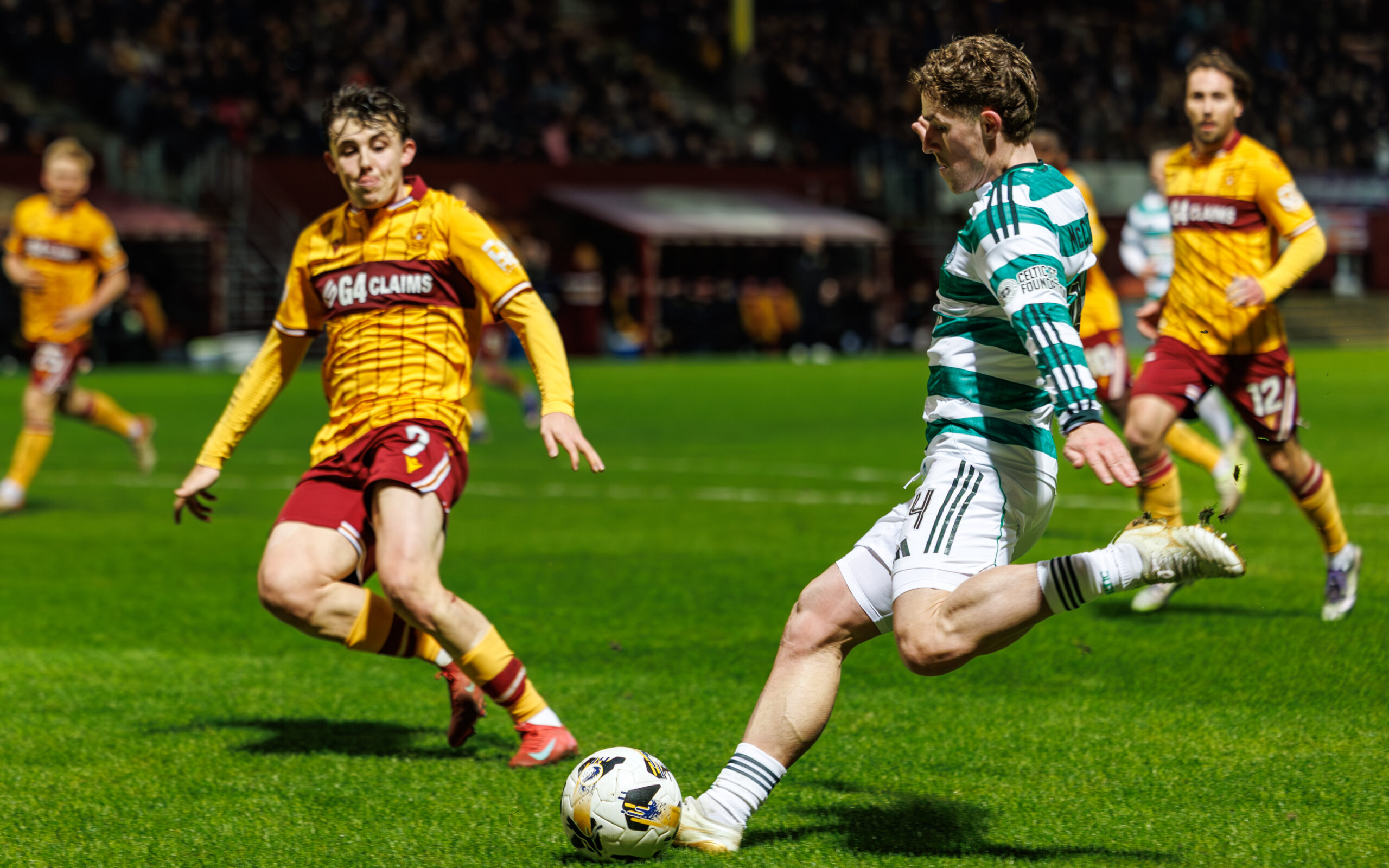 Celtic star McCowan in action against Motherwell
