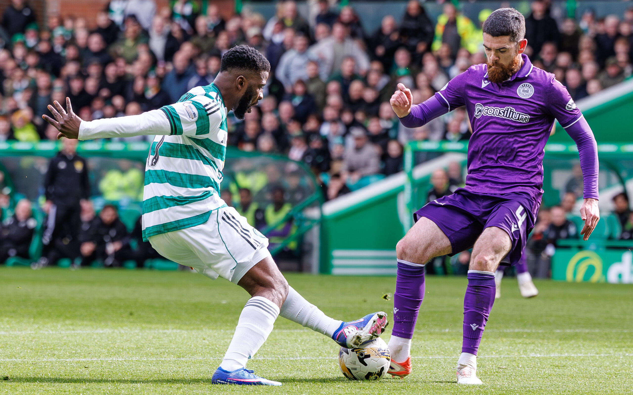 Celtic striker Iheanacho in action against St Mirren