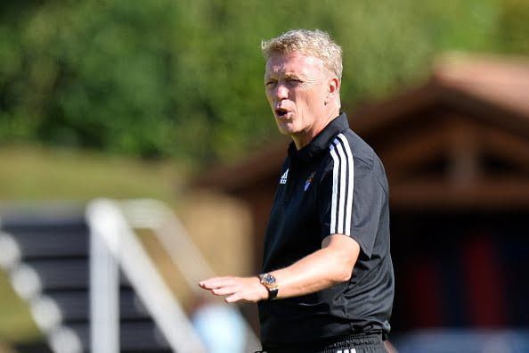 Real Sociedad's coach David Moyes gestures during the friendly football match between Toulouse and Real Sociedad in Saint-Jean-de-Luz on July 25, 2015.  AFP PHOTO / NICOLAS TUCAT        (Photo credit should read NICOLAS TUCAT/AFP/Getty Images)