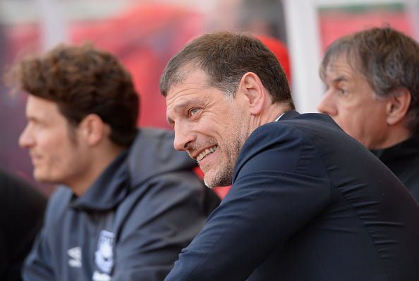 STOKE ON TRENT, ENGLAND - MAY 15:  Slaven Bilic the West Ham Mnager looks on during the Barclays Premier League match between Stoke City and West Ham United at the Britannia Stadium on May 15, 2016 in Stoke on Trent, England.  (Photo by Gareth Copley/Getty Images)