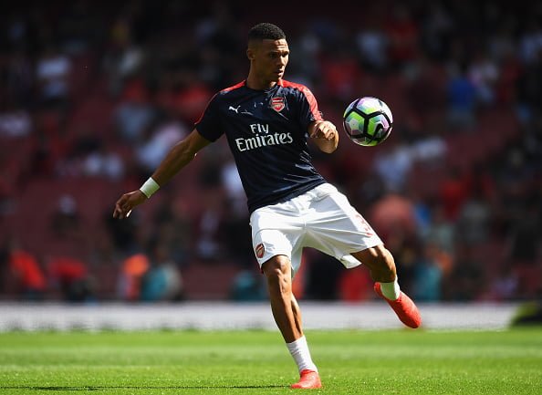 LONDON, ENGLAND - AUGUST 14: Kieran Gibbs of Arsenal warms up prior to the Premier League match between Arsenal and Liverpool at Emirates Stadium on August 14, 2016 in London, England.  (Photo by Mike Hewitt/Getty Images)