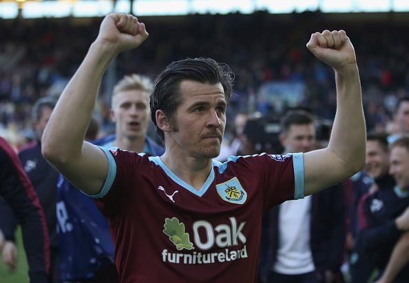 BURNLEY, UNITED KINGDOM - MAY 02:  Joey Barton of Burnley celebrates as they are promoted to the Premier League after the Sky Bet Championship match between Burnley and Queens Park Rangers at Turf Moor on May 2, 2016 in Burnley, United Kingdom. Burnley defeated QPR 1-0 to gain promotion.  (Photo by Jan Kruger/Getty Images)