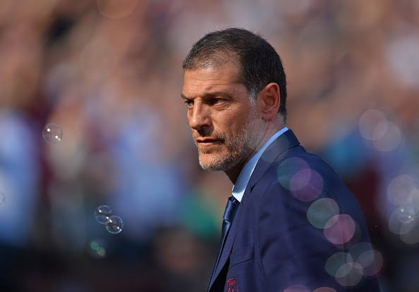 West Ham United's Croatian manager Slaven Bilic looks through the bubbles ahead of the English Premier League football match between West Ham United and Bournemouth at The London Stadium, in east London on August 21, 2016, West Ham's first home Premier League fixture in their new stadium. / AFP / Glyn KIRK / RESTRICTED TO EDITORIAL USE. No use with unauthorized audio, video, data, fixture lists, club/league logos or 'live' services. Online in-match use limited to 75 images, no video emulation. No use in betting, games or single club/league/player publications.  /         (Photo credit should read GLYN KIRK/AFP/Getty Images)