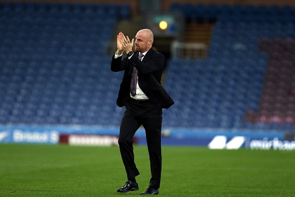 BURNLEY, ENGLAND - AUGUST 05:  Sean Dyche manager of Burnley reacts after the Pre-Season Friendly match between Burnley and  Real Sociedad at Turf Moor on August 5, 2016 in Burnley, England.  (Photo by Nigel Roddis/Getty Images)
