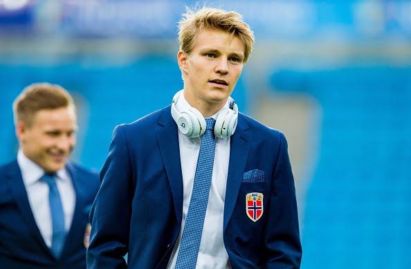 Norway's midfielder Martin Odegaard arrives before the friendly soccer match between Norway and Finland at the Ullevaal Stadium in Oslo, Norway on March 29, 2016.  / AFP / NTB SCANPIX / Vegard Wivestad Grott / Norway OUT        (Photo credit should read VEGARD WIVESTAD GROTT/AFP/Getty Images)