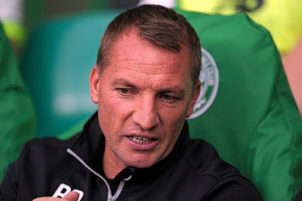 Celtic's Northern Irish manager Brendan Rodgers arrives for the International Champions Cup football match between Scottish Premiership champions Celtic and English Premier League champions Leicester City at Celtic Park in Glasgow, Scotland on July 23, 2016.  / AFP / ANDY BUCHANAN        (Photo credit should read ANDY BUCHANAN/AFP/Getty Images)