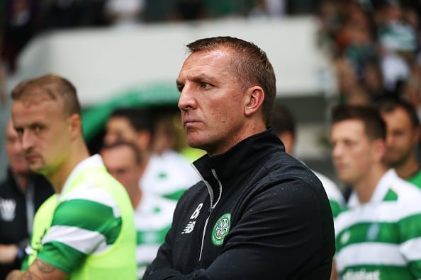 GLASGOW, SCOTLAND - JULY 23:  Celtic manager Brendan Rodgers looks on during the Pre Seanon Friendly match between Cetlic and Leicester City at Celtic Park Stadium on July 23, 2016 in Glasgow, Scotland. (Photo by Ian MacNicol/Getty Images)