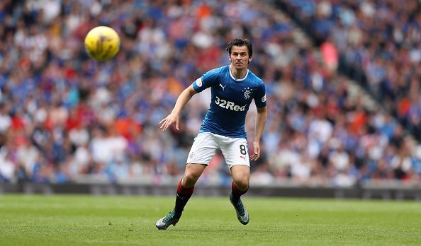 GLASGOW, SCOTLAND - AUGUST 06: Joey Barton of Rangers  during the Ladbrokes Scottish Premiership match between Rangers and Hamilton Academical at Ibrox Stadium on August 6, 2016 in Glasgow, Scotland. (Photo by Lynne Cameron/Getty Images)