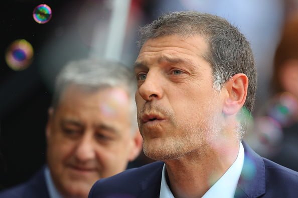 LONDON, ENGLAND - SEPTEMBER 10: Manager of West Ham United, Slaven Bilic blows a bubble pre match during the Premier League match between West Ham United and Watford at Olympic Stadium on September 10, 2016 in London, England.  (Photo by Richard Heathcote/Getty Images)