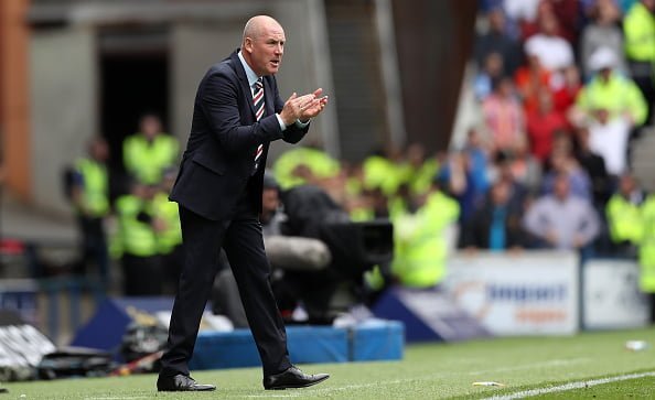 GLASGOW, SCOTLAND - AUGUST 06: Rangers manager Mark Warburton shouts instructions during the Ladbrokes Scottish Premiership match between Rangers and Hamilton Academical at Ibrox Stadium on August 6, 2016 in Glasgow, Scotland. (Photo by Lynne Cameron/Getty Images)