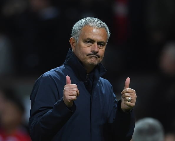 MANCHESTER, ENGLAND - SEPTEMBER 29:  Jose Mourinho, Manager of Manchester United celebrates following his sides 1-0 victory during the UEFA Europa League group A match between Manchester United FC and FC Zorya Luhansk at Old Trafford on September 29, 2016 in Manchester, England.  (Photo by Laurence Griffiths/Getty Images)