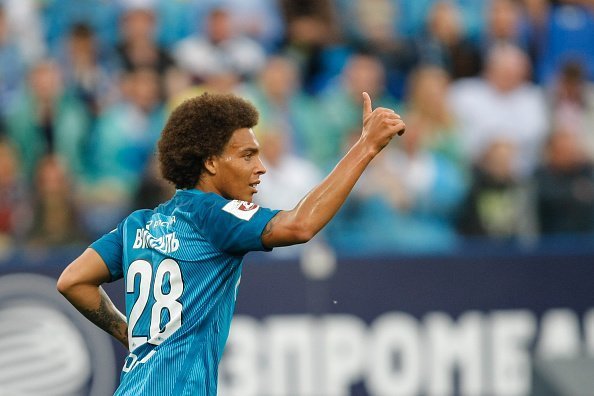 ST. PETERSBURG, RUSSIA - JULY 30: Axel Witsel of FC Zenit St. Petersburg gestures during the Russian Football League match between FC Zenit St. Petersburg and FC Lokomotiv Moscow at Petrovsky stadium on July 30, 2016 in St. Peterburg, Russia. (Photo by Epsilon/Getty Images)