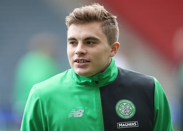 GLASGOW, SCOTLAND - OCTOBER 23: James Forrest of Celtic looks on prior to the Betfred Cup Semi Final match between Rangers and Celtic at Hampden Park on October 23, 2016 in Glasgow, Scotland.  (Photo by Ian MacNicol/Getty Images)