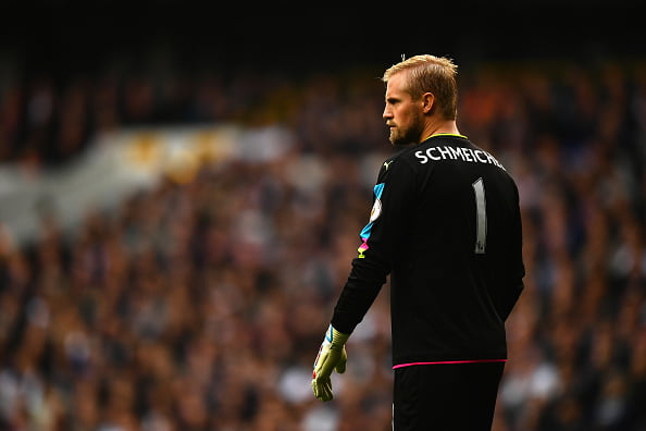 LONDON, ENGLAND - OCTOBER 29: Kasper Schmeichel of Leicester City looks on during the Premier League match between Tottenham Hotspur and Leicester City at White Hart Lane on October 29, 2016 in London, England.  (Photo by Dan Mullan/Getty Images)