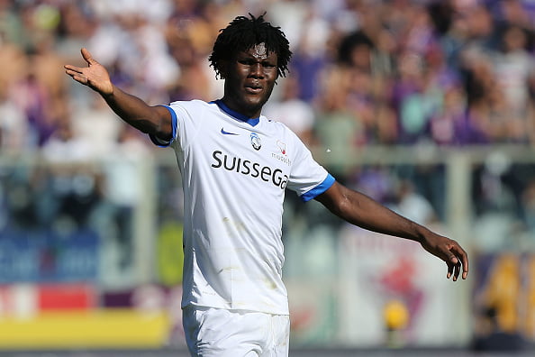 Frank Kessie' of Atalanta BC reacts during the Serie A match between ACF Fiorentina and Atalanta BC at Stadio Artemio Franchi on October 16, 2016 in Florence, Italy.  (Photo by Gabriele Maltinti/Getty Images)