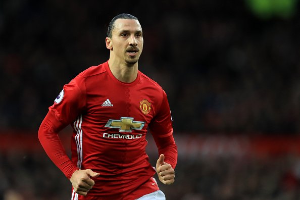 MANCHESTER, ENGLAND - DECEMBER 11:  Zlatan Ibrahimovic of Manchester United in action during the Premier League match between Manchester United and Tottenham Hotspur at Old Trafford on December 11, 2016 in Manchester, England.  (Photo by Richard Heathcote/Getty Images)