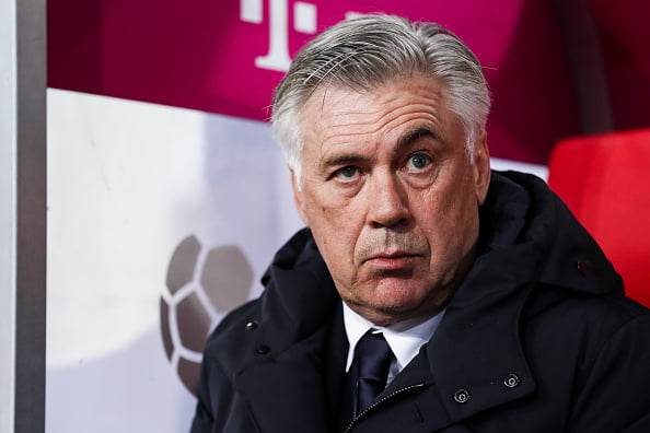 DUESSELDORF, GERMANY - JANUARY 14: Carlo Ancelotti head coach of Bayern looks on prior the Telekom Cup 2017 match between Fortuna Duesseldorf and Bayern Muenchen at Esprit-Arena on January 14, 2017 in Duesseldorf, Germany. (Photo by Maja Hitij/Bongarts/Getty Images)