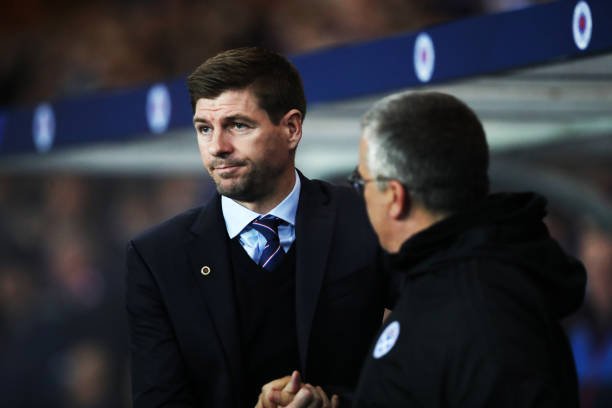 GLASGOW, SCOTLAND - SEPTEMBER 26: Rangers manager Steven Gerrard is seen during the Betfred Scottish League Cup Quarter Final match between Rangers and Ayr United on September 26, 2018 in Glasgow, Scotland. (Photo by Ian MacNicol/Getty Images)