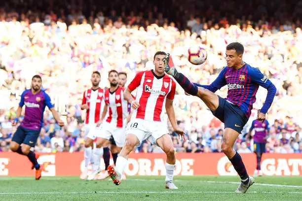 Liverpool eyeing Coutinho as Thiago backup this summer (Barcelona's Coutinho in action in the picture)