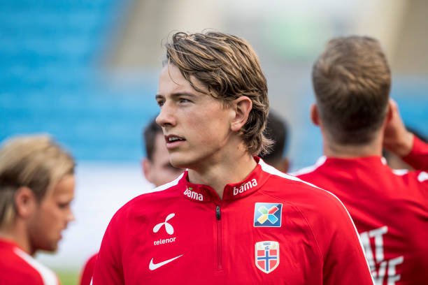 Aston Villa keeping a keen eye on Sander Berge who is seen in the picture