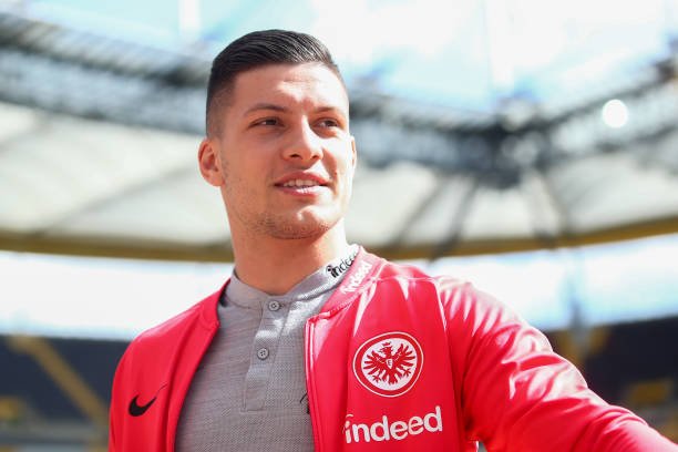 Update on Leicester City's pursuit of Luka Jovic who is seen in the photo