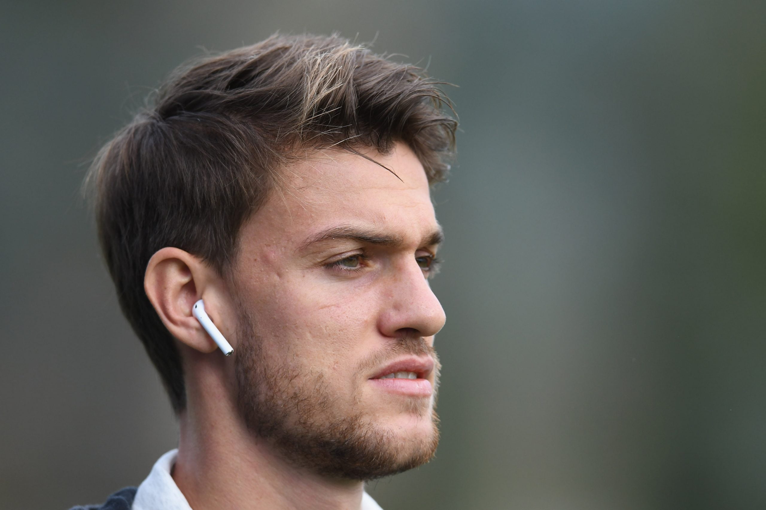 FLORENCE, ITALY - NOVEMBER 14:  Daniele Rugani of Italy looks on before training session at Centro Tecnico Federale di Coverciano on November 14, 2018 in Florence, Italy.  (Photo by Claudio Villa/Getty Images)