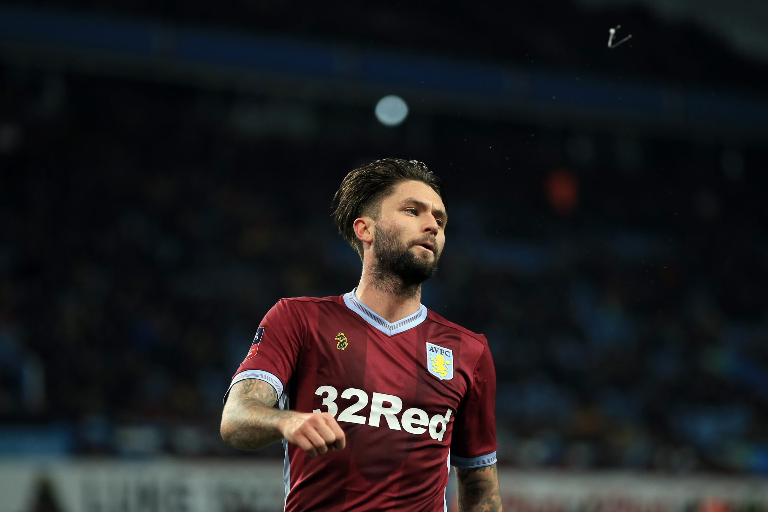 BIRMINGHAM, ENGLAND - JANUARY 05: Henri Lansbury of Aston Villa during the FA Cup Third Round match between Aston Villa and Swansea City at Villa Park on January 5, 2019 in Birmingham, United Kingdom. (Photo by Marc Atkins/Getty Images)