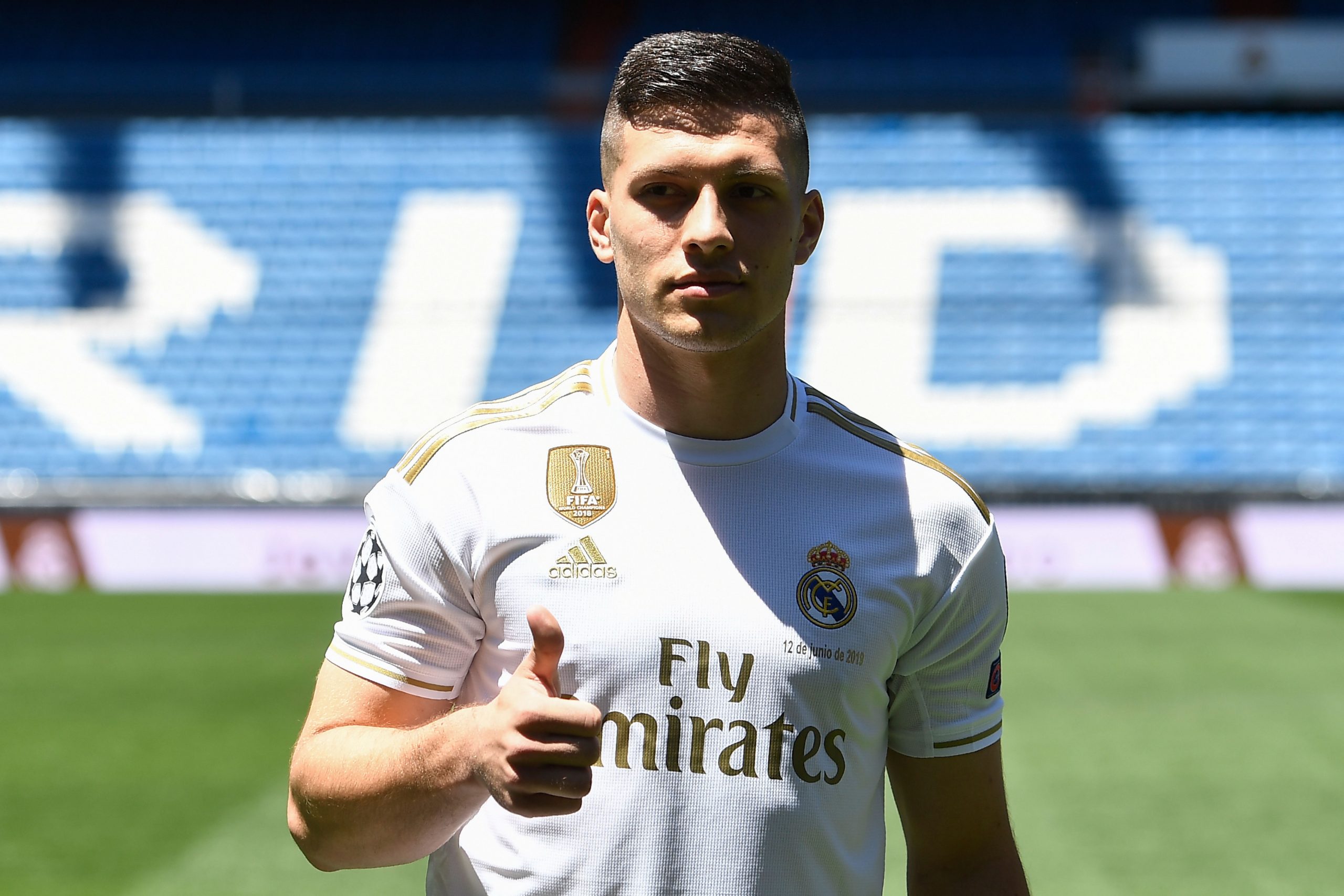 Manchester United have got Luka Jovic in their sights (Jovic is seen in the picture)