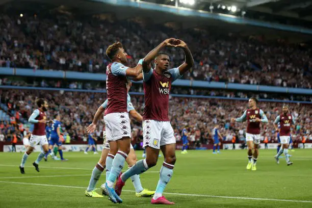 Aston Villa's Wesley closing in on a return from injury (Wesley is celebrating in the photo)